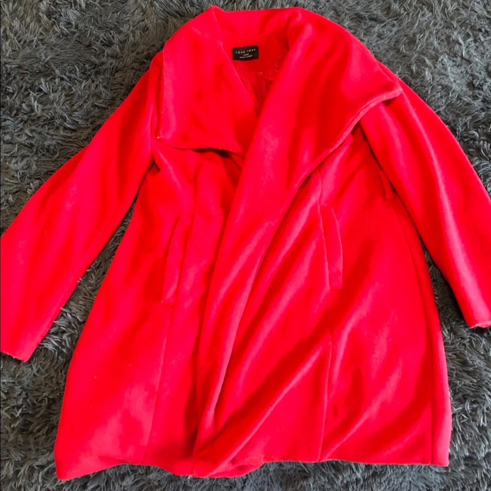 Red trench coat